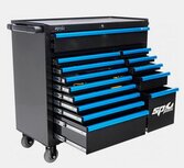 sp tools CUSTOM SERIES - TOOLKIT 335 DELIG - GEREEDSCHAPSWAGEN 14 LADEN XL ZWART/BLAUW
