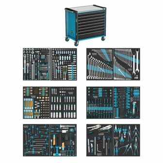 Hazet Gereedschapswagen met 619-delig assortiment